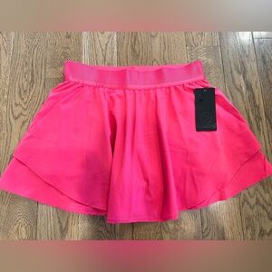 90 Degree By Reflex Neon Pink Circle Skater Skirt